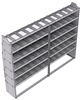 21-9572-6 Profiled back shelf unit 96"Wide x 15.5"Deep x 72"High with 6 shelves