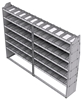 21-9572-6 Profiled back shelf unit 96"Wide x 15.5"Deep x 72"High with 6 shelves