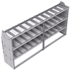 21-9848-3 Profiled back shelf unit 96"Wide x 18.5"Deep x 48"High with 3 shelves