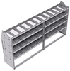 21-9848-4 Profiled back shelf unit 96"Wide x 18.5"Deep x 48"High with 4 shelves
