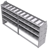 21-9848-4 Profiled back shelf unit 96"Wide x 18.5"Deep x 48"High with 4 shelves