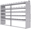 21-9863-5 Profiled back shelf unit 96"Wide x 18.5"Deep x 63"High with 5 shelves