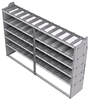 21-9863-5 Profiled back shelf unit 96"Wide x 18.5"Deep x 63"High with 5 shelves
