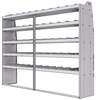 21-9872-5 Profiled back shelf unit 96"Wide x 18.5"Deep x 72"High with 5 shelves