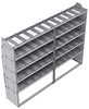 21-9872-5 Profiled back shelf unit 96"Wide x 18.5"Deep x 72"High with 5 shelves