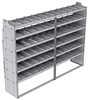 21-9872-6 Profiled back shelf unit 96"Wide x 18.5"Deep x 72"High with 6 shelves