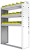 22-3148-3 Square back bin shelf unit 34.5"Wide x 11.5"Deep x 48"High with 3 shelves