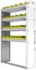 22-3158-4 Square back bin shelf unit 34.5"Wide x 11.5"Deep x 58"High with 4 shelves