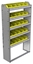22-3163-5 Square back bin shelf unit 34.5"Wide x 11.5"Deep x 63"High with 5 shelves