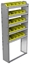 22-3172-5 Square back bin shelf unit 34.5"Wide x 11.5"Deep x 72"High with 5 shelves