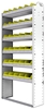 22-3172-6 Square back bin shelf unit 34.5"Wide x 11.5"Deep x 72"High with 6 shelves