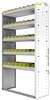 22-3363-5 Square back bin shelf unit 34.5"Wide x 13.5"Deep x 63"High with 5 shelves