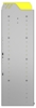22-3548-4 Square back bin shelf unit 34.5"Wide x 15.5"Deep x 48"High with 4 shelves