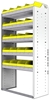 22-3563-5 Square back bin shelf unit 34.5"Wide x 15.5"Deep x 63"High with 5 shelves