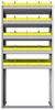 22-3572-5 Square back bin shelf unit 34.5"Wide x 15.5"Deep x 72"High with 5 shelves