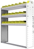 22-4148-3 Square back bin shelf unit 43"Wide x 11.5"Deep x 48"High with 3 shelves