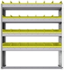 22-4148-4 Square back bin shelf unit 43"Wide x 11.5"Deep x 48"High with 4 shelves