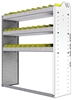 22-4348-3 Square back bin shelf unit 43"Wide x 13.5"Deep x 48"High with 3 shelves