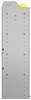 22-4348-4 Square back bin shelf unit 43"Wide x 13.5"Deep x 48"High with 4 shelves