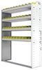 22-4358-4 Square back bin shelf unit 43"Wide x 13.5"Deep x 58"High with 4 shelves