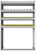 22-4363-4 Square back bin shelf unit 43"Wide x 13.5"Deep x 63"High with 4 shelves