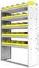 22-4563-5 Square back bin shelf unit 43"Wide x 15.5"Deep x 63"High with 5 shelves