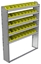22-5172-5 Square back bin shelf unit 58.5"Wide x 11.5"Deep x 72"High with 5 shelves