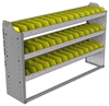 22-5336-3 Square back bin shelf unit 58.5"Wide x 13.5"Deep x 36"High with 3 shelves
