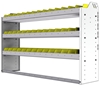 22-5336-3 Square back bin shelf unit 58.5"Wide x 13.5"Deep x 36"High with 3 shelves