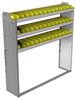 22-5358-3 Square back bin shelf unit 58.5"Wide x 13.5"Deep x 58"High with 3 shelves