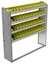 22-5358-4 Square back bin shelf unit 58.5"Wide x 13.5"Deep x 58"High with 4 shelves