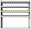 22-5358-4 Square back bin shelf unit 58.5"Wide x 13.5"Deep x 58"High with 4 shelves