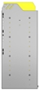 22-5536-4 Square back bin shelf unit 58.5"Wide x 15.5"Deep x 36"High with 4 shelves