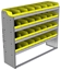 22-5548-4 Square back bin shelf unit 58.5"Wide x 15.5"Deep x 48"High with 4 shelves