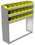 22-5558-3 Square back bin shelf unit 58.5"Wide x 15.5"Deep x 58"High with 3 shelves