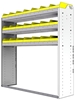 22-5558-3 Square back bin shelf unit 58.5"Wide x 15.5"Deep x 58"High with 3 shelves