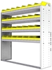 22-5558-4 Square back bin shelf unit 58.5"Wide x 15.5"Deep x 58"High with 4 shelves