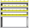 22-5558-4 Square back bin shelf unit 58.5"Wide x 15.5"Deep x 58"High with 4 shelves