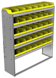 22-5563-5 Square back bin shelf unit 58.5"Wide x 15.5"Deep x 63"High with 5 shelves