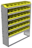 22-5572-6 Square back bin shelf unit 58.5"Wide x 15.5"Deep x 72"High with 6 shelves