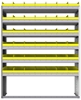 22-5572-6 Square back bin shelf unit 58.5"Wide x 15.5"Deep x 72"High with 6 shelves