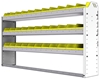 22-6136-3 Square back bin shelf unit 67"Wide x 11.5"Deep x 36"High with 3 shelves