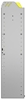 22-6148-3 Square back bin shelf unit 67"Wide x 11.5"Deep x 48"High with 3 shelves