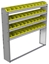 22-6163-4 Square back bin shelf unit 67"Wide x 11.5"Deep x 63"High with 4 shelves