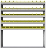 22-6172-5 Square back bin shelf unit 67"Wide x 11.5"Deep x 72"High with 5 shelves