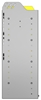 22-6336-4 Square back bin shelf unit 67"Wide x 13.5"Deep x 36"High with 4 shelves