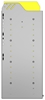 22-6536-4 Square back bin shelf unit 67"Wide x 15.5"Deep x 36"High with 4 shelves