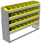 22-6548-4 Square back bin shelf unit 67"Wide x 15.5"Deep x 48"High with 4 shelves