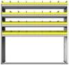 22-6563-4 Square back bin shelf unit 67"Wide x 15.5"Deep x 63"High with 4 shelves