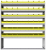 22-6572-6 Square back bin shelf unit 67"Wide x 15.5"Deep x 72"High with 6 shelves